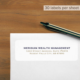 Enkel adressetikett för företagsretur returadress etikett