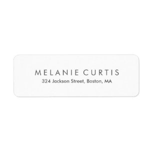 Enkel adressetikett för läsbar retur returadress etikett