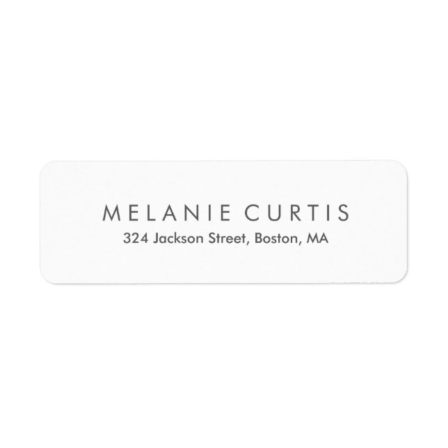 Enkel adressetikett för läsbar retur returadress etikett (Framsidan)