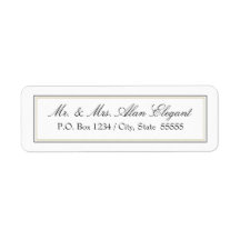 Enkel adressetikett för övergiven återgång