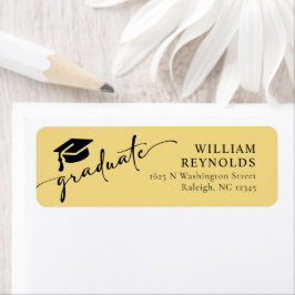 Enkel adressetikett för skript Studenten Returadress Etikett