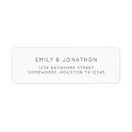 Enkel adressetikett för svart vit återgång till Na Returadress Etikett