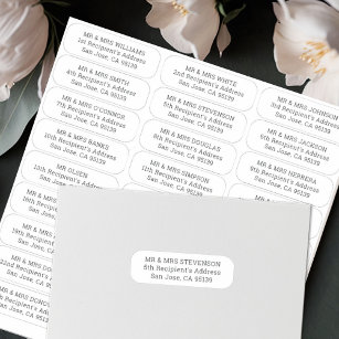 Enkel adressetiketter för gäster i bröllop 27 mott klistermärken