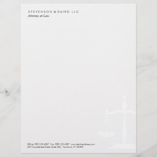 Enkel advokat Letterhead Brevhuvud