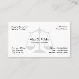 Enkel advokatvisitkort visitkort