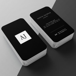 Enkel affärskort för modern monogramelegant visitkort