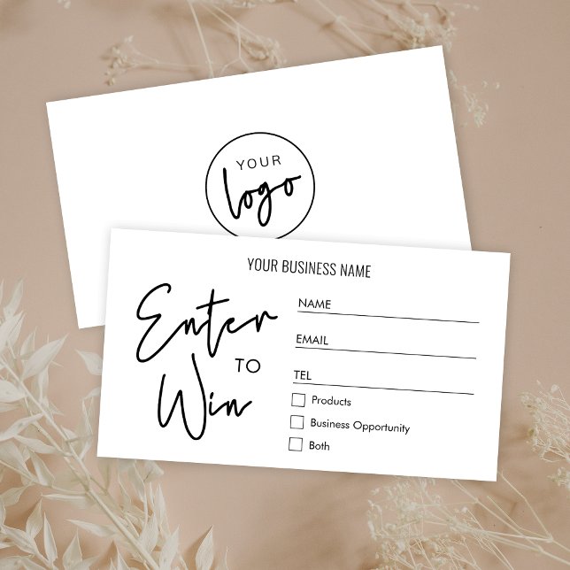 Enkel affärslogotyp Lotteri Vinn Biljett (Minimalist business logo black and white raffle tickets)