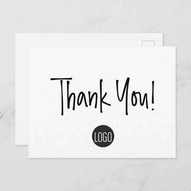 Enkel affärsmall för kunduppskattning vykort (Fram/baksida)