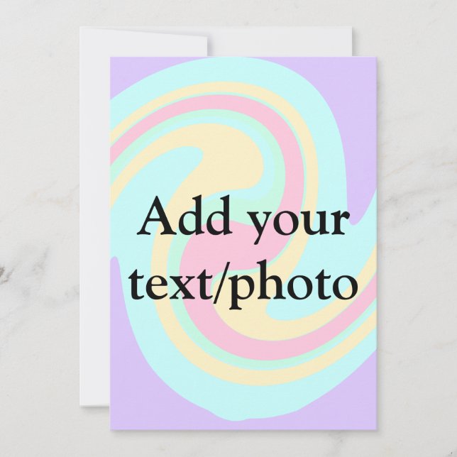 Enkel akryl marmorerad textläggning kund inbjudningar (Framsida)