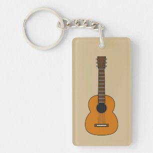 Enkel akustisk gitarr-Tecknad