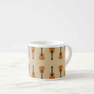 Enkel akustisk gitarr-Tecknad Espressomugg