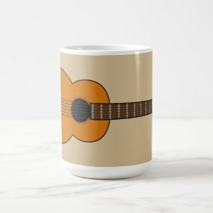 Enkel akustisk gitarr-Tecknad Kaffemugg
