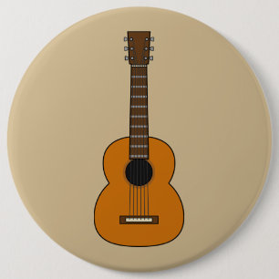 Enkel akustisk gitarr-Tecknad Knapp