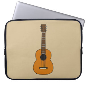 Enkel akustisk gitarr-Tecknad Laptop Fodral