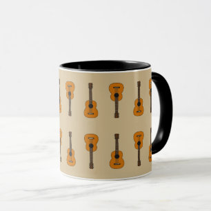 Enkel akustisk gitarr-Tecknad Mugg