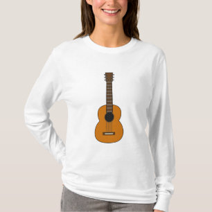 Enkel akustisk gitarr-Tecknad T Shirt