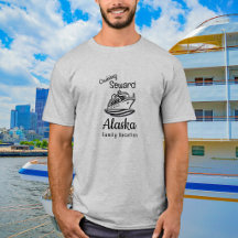 Enkel Alaska Familjesemester T-Shirt Personlig