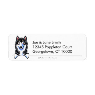Enkel alaskabo Malamute rent n Returadress Etikett