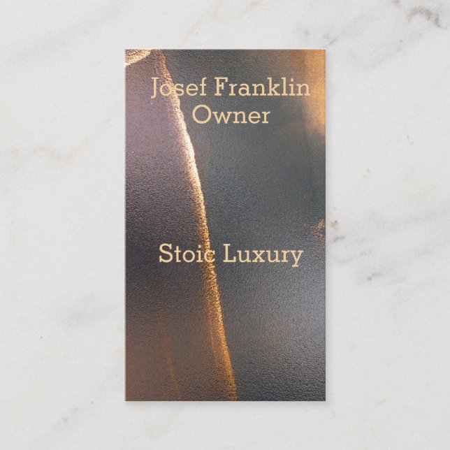 Enkel alkoholblått Bläck och Guld vattenfärg Visitkort (Framsida)