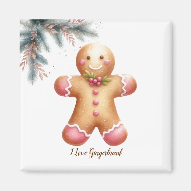 Enkel älskare av pepparkaksgubbe magnet (Framsidan)