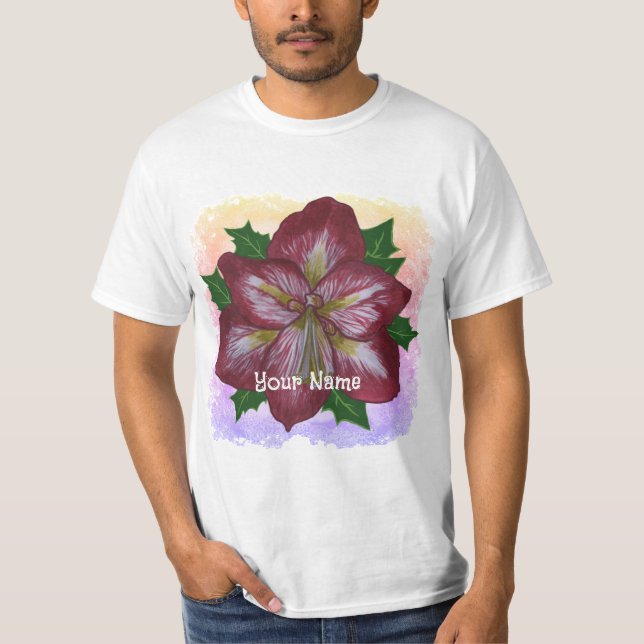 Enkel Amaryllis T Shirt (Framsida)