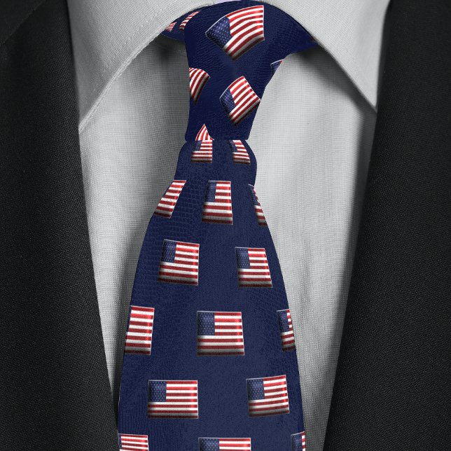 Enkel amerikansk Flagga Mönster Slips (Skapare uppladdad)