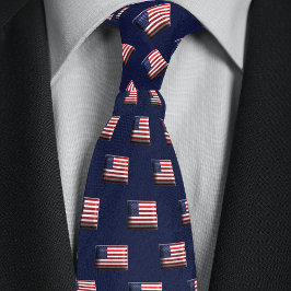 Enkel amerikansk Flagga Mönster Slips