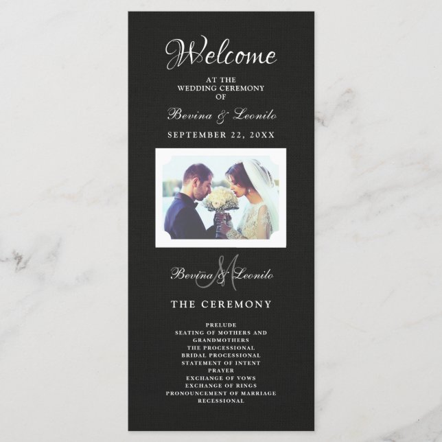 Enkel än Elegant: Svart linne med Monogram Program (Framsida)