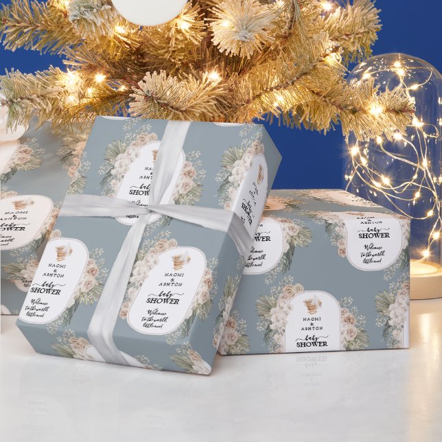 Enkel, än ljus, babystövel presentpapper (Helgdagar)