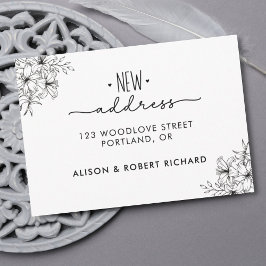 Enkel anmälan om Ny adress Flytta för Vi har flytt Meddelande