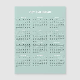 Enkel ännu Elegant 2020-kalender | Magnetkort