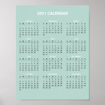 Enkel ännu Elegant 2020-kalender | POSTER