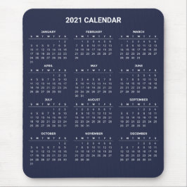 Enkel ännu Elegant 2021-kalender | Mousepad Musmatta