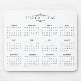 Enkel ännu Elegant 2022-kalender | Mousepad Musmatta
