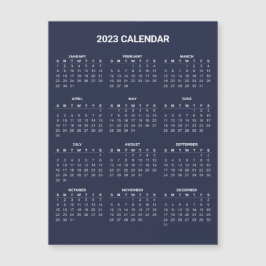 Enkel ännu Elegant 2023-kalender | Magnetkort