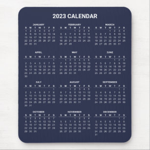 Enkel ännu Elegant 2023-kalender Mousepad Musmatta