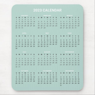 Enkel ännu Elegant 2023-kalender Mousepad Musmatta