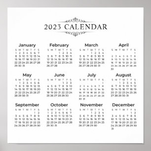 Enkel ännu Elegant 2023-kalender   POSTER