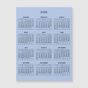 Enkel ännu Elegant 2025-kalender   Magnetkort