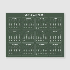 Enkel ännu Elegant 2025-kalender | Magnetkort