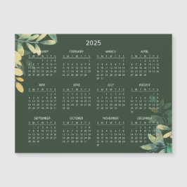 Enkel ännu Elegant 2025-kalender | Magnetkort