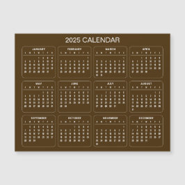Enkel ännu Elegant 2025-kalender | Magnetkort