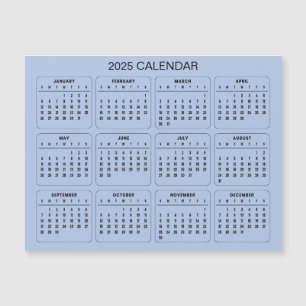 Enkel ännu Elegant 2025-kalender Magnetkort