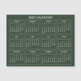 Enkel ännu Elegant 2025-kalender | Magnetkort