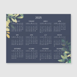 Enkel ännu Elegant 2025-kalender | Magnetkort