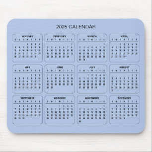 Enkel ännu Elegant 2025-kalender Mousepad Musmatta