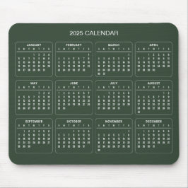 Enkel ännu Elegant 2025-kalender | Mousepad Musmatta