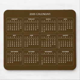 Enkel ännu Elegant 2025-kalender | Mousepad Musmatta