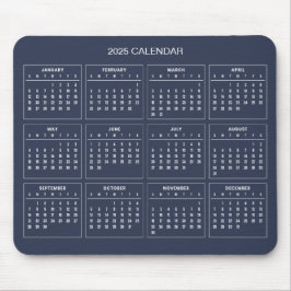 Enkel ännu Elegant 2025-kalender | Mousepad Musmatta
