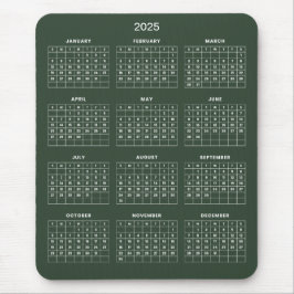 Enkel ännu Elegant 2025-kalender | Mousepad Musmatta